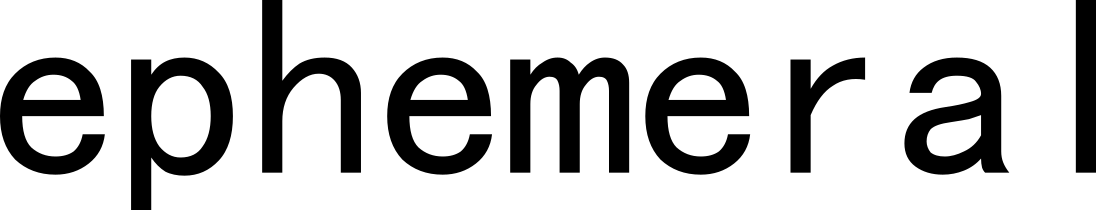 Ephemeral Text Logo